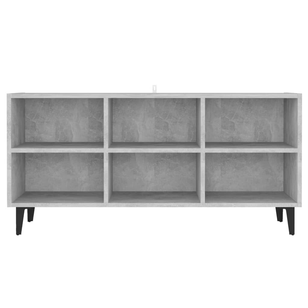 vidaXL Έπιπλο Τηλεόρασης Καπνιστή Γκρι Σκ. 103,5x30x50 εκ Μετ. Πόδια
