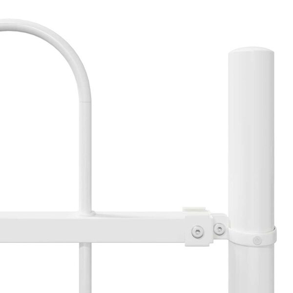 vidaXL Φράχτης Κήπου Λευκό 11.9 x 0.8 μ Ατσάλι με Επικάλυψη Πούδρας