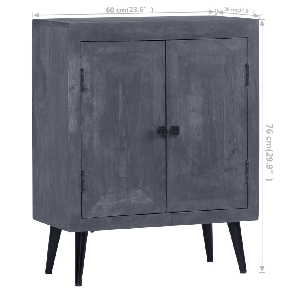 vidaXL Ντουλάπι 60 x 30 x 76 εκ. από Μασίφ Ξύλο Μάνγκο