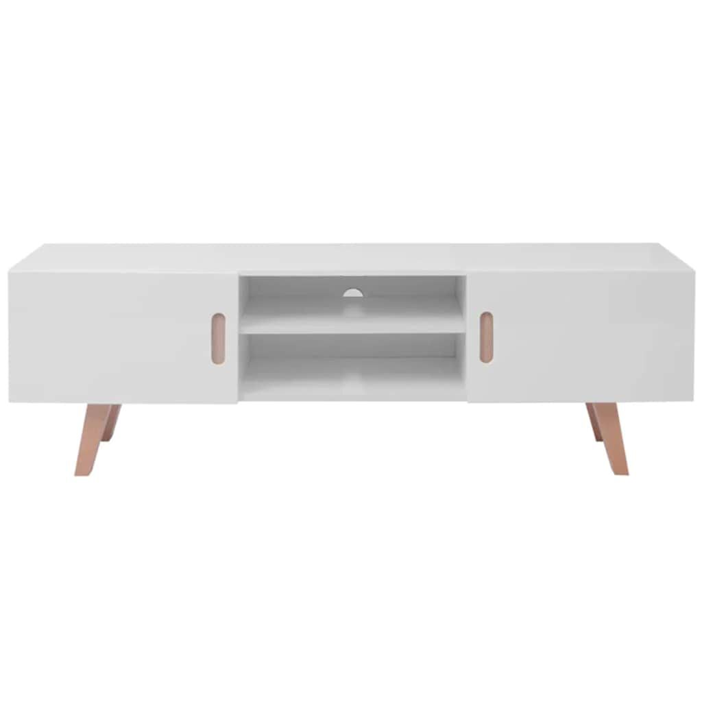vidaXL Έπιπλο Τηλεόρασης Γυαλιστερό Λευκό 150 x 35 x 48,5 εκ. από MDF