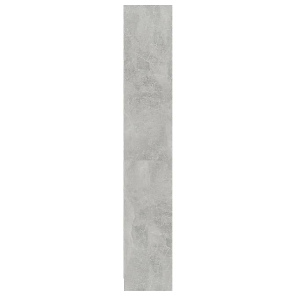 vidaXL Βιβλιοθήκη με 4 Ράφια Γκρι Σκυροδέμ. 80x24x142 εκ. Επεξ. Ξύλο