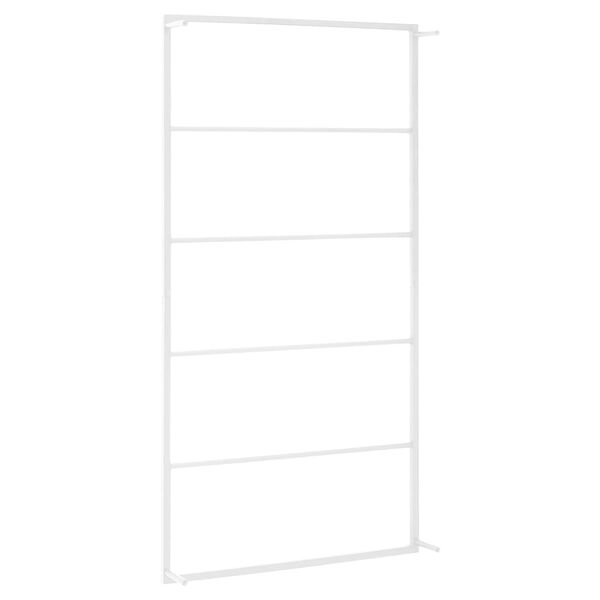 vidaXL Βάση για Πετσέτες Επιτοίχια Λευκή 60 x 10 x 116 εκ. Ατσάλινη