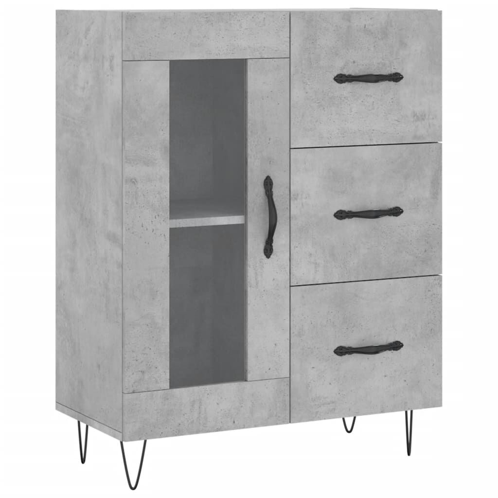 vidaXL Ντουλάπι Γκρι Σκυροδέματος 69,5x34x90 εκ. Επεξεργασμένο Ξύλο