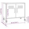 vidaXL Ντουλάπι Αποθήκευσης Ανθρακί 60 x 35 x 56 εκ. από Ατσάλι