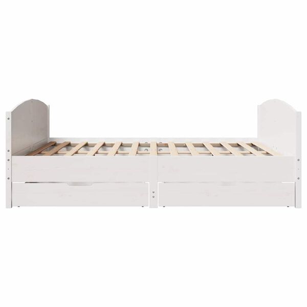 vidaXL Σκελετός Κρεβ. Χωρίς Στρώμα Λευκό 180x200 εκ Μασίφ Πεύκο