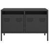 vidaXL Έπιπλο Τηλεόρασης Μαύρο 68x39x43,5 εκ. Χάλυβας Ψυχρής Έλασης