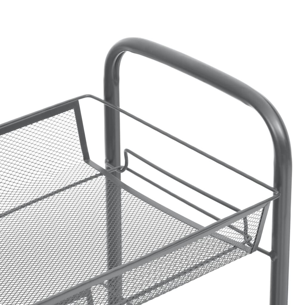 vidaXL Τρόλεϊ Κουζίνας 5 Επιπέδων Γκρι 46 x 26 x 105 εκ. Σιδερένιο