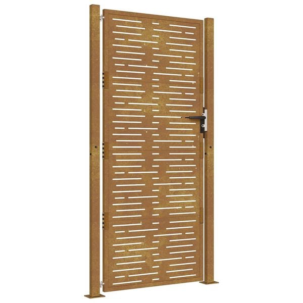 vidaXL Πόρτα Κήπου Τετράγωνη 105 x 205 εκ. από Ατσάλι Corten