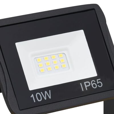 vidaXL Προβολέας LED με Λαβή Θερμό Λευκό 2 x 10 W