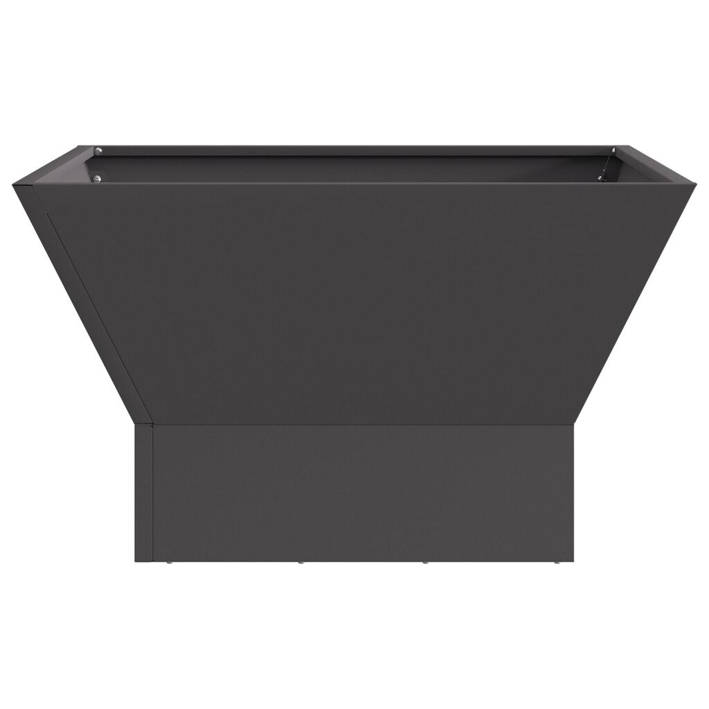 vidaXL Τζάκι Τετράγωνο Μαύρο 60x60x35 εκ. Ατσάλι