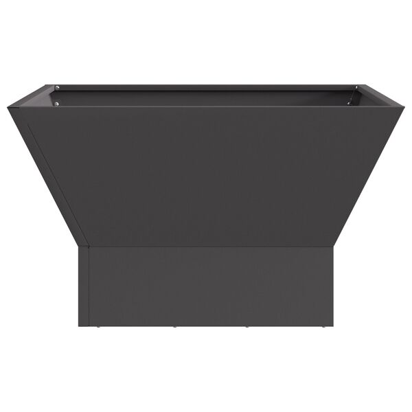 vidaXL Τζάκι Τετράγωνο Μαύρο 60x60x35 εκ. Ατσάλι