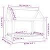 vidaXL Κρεβάτι Σκύλου Μαύρο 81x60x70 εκ. από Μασίφ Ξύλο Πεύκου
