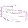 vidaXL Box Spring κρεβάτι με στρώμα ανοιχτό γκρι 90x220 εκ. Βελούδινο