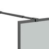 vidaXL Διαχωριστικό Ντουζιέρας 80 x 195 εκ. από Σκούρο Ψημένο Γυαλί
