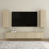 vidaXL Έπιπλο Τηλεόρασης 2 τεμ. Sonoma Δρυς 30,5x30x90 εκ. Επεξ. Ξύλο