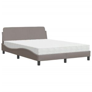 vidaXL Κρεβάτι με Στρώμα Dover Taupe 120x200 εκ. Υφασμάτινο