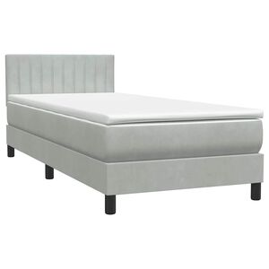 vidaXL Box Spring &kappa;&rho;&epsilon;&beta;ά&tau;&iota; &mu;&epsilon; &sigma;&tau;&rho;ώ&mu;&alpha; &alpha;&nu;&omicron;&iota;&chi;&tau;ό &gamma;&kappa;&rho;&iota; 80x220 cm &Beta;&epsilon;&lambda;&omicron;ύ&delta;&iota;&nu;&omicron;