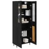 vidaXL Highboard 2 pcs &Mu;&alpha;ύ&rho;&eta; &Omicron;&xi;&upsilon;ά &Sigma;ύ&nu;&theta;&epsilon;&tau;&omicron; &Xi;ύ&lambda;&omicron; &kappa;&alpha;&iota; &Gamma;&upsilon;&alpha;&lambda;ί