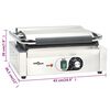 vidaXL Τοστιέρα Ραβδωτή Panini 2200 W 43 x 30,5 x 20 εκ.