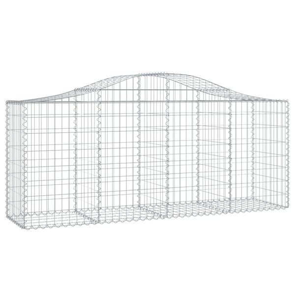vidaXL Συρματοκιβώτια Τοξωτά 14 τεμ. 200x50x80/100 εκ. Γαλβαν. Ατσάλι