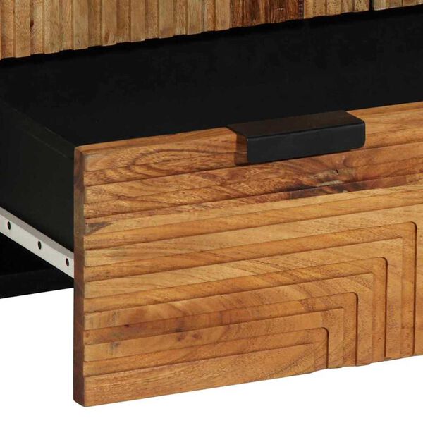 vidaXL Υψηλό γραφείο με ράφι Καφέ 60 x 33 x 100 εκ. Μασίφ ξύλο ακακίας