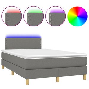 vidaXL &Kappa;&rho;&epsilon;&beta;ά&tau;&iota; Boxspring &mu;&epsilon; &Sigma;&tau;&rho;ώ&mu;&alpha; & LED &Sigma;&kappa;.&Gamma;&kappa;&rho;&iota; 120x200 &epsilon;&kappa; &Upsilon;&phi;&alpha;&sigma;&mu;ά&tau;&iota;&nu;&omicron;