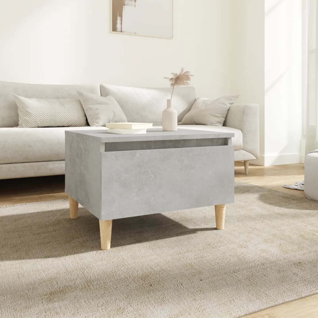 vidaXL Τραπέζι Βοηθητικό Γκρι Σκυροδ. 50x46x35 εκ. Επεξεργασμένο Ξύλο