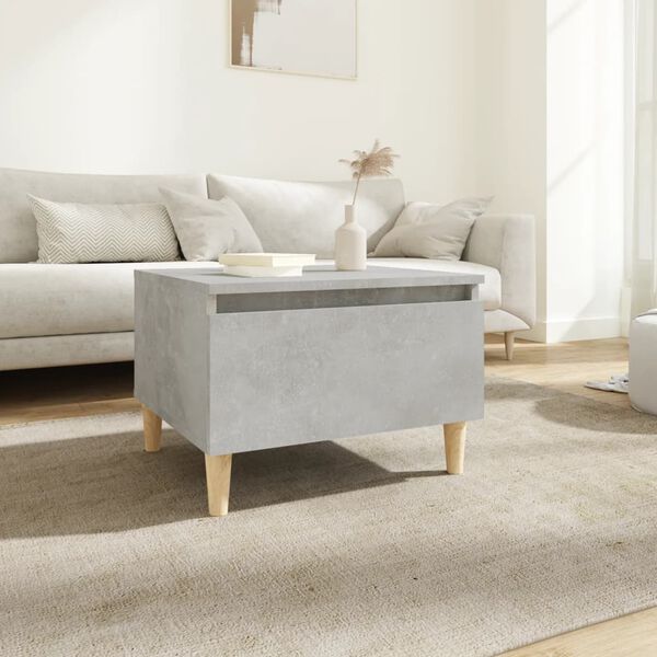 vidaXL Τραπέζι Βοηθητικό Γκρι Σκυροδ. 50x46x35 εκ. Επεξεργασμένο Ξύλο