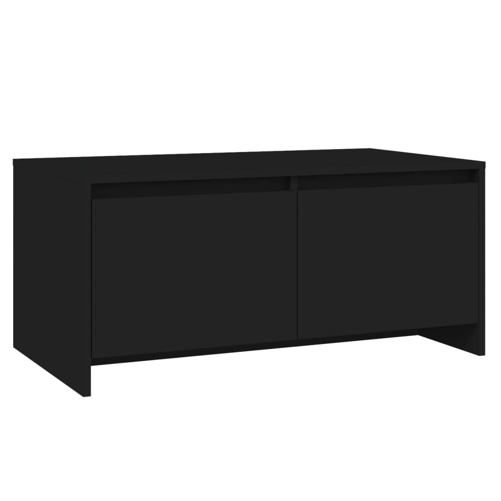 vidaXL Τραπεζάκι Σαλονιού Μαύρο 90x50x41,5 εκ. Επεξεργασμένο Ξύλο