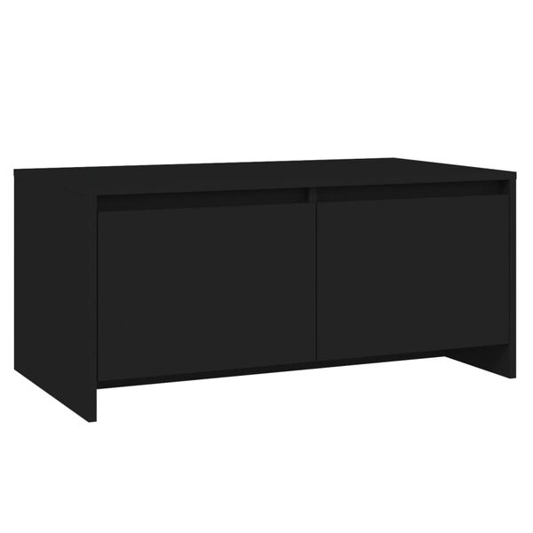 vidaXL Τραπεζάκι Σαλονιού Μαύρο 90x50x41,5 εκ. Επεξεργασμένο Ξύλο