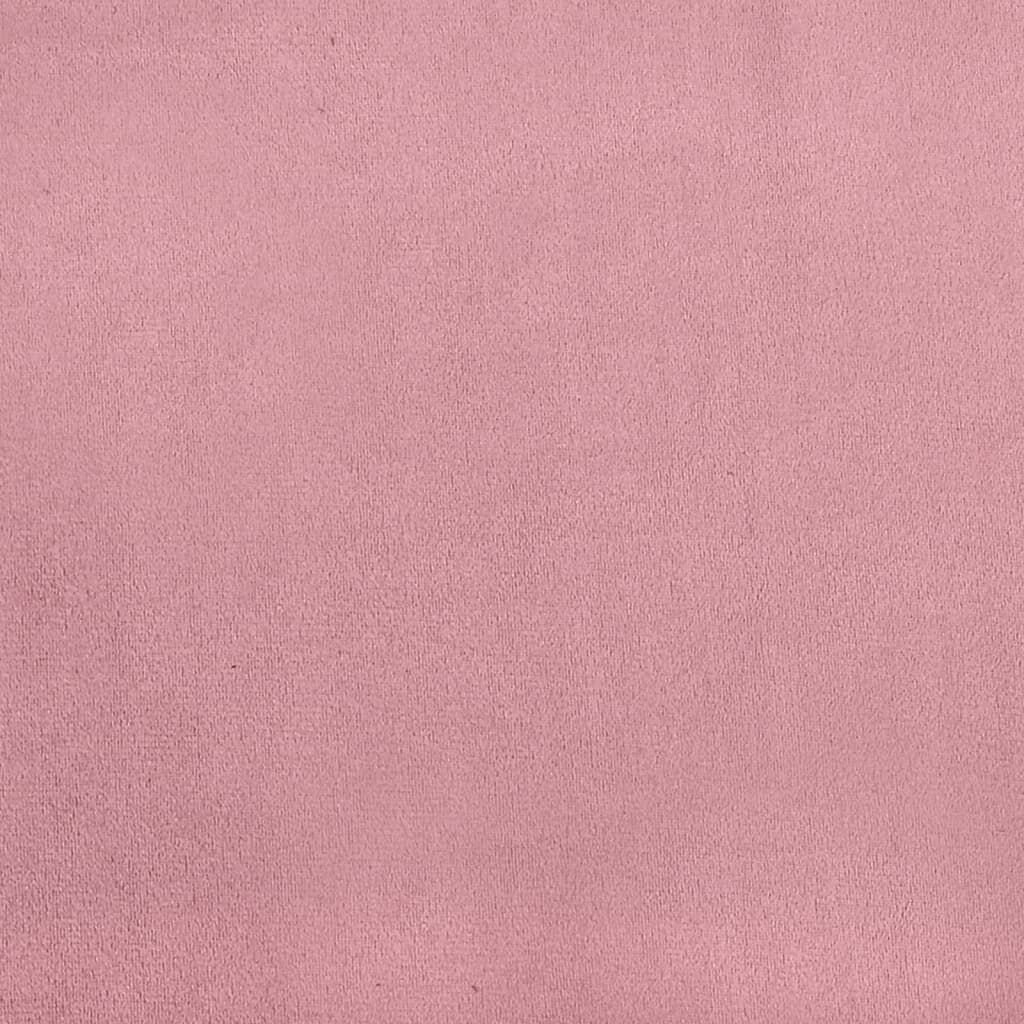 vidaXL Κρεβάτι Boxspring με Στρώμα Ροζ 120x200 εκ. Βελούδινο