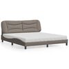 vidaXL Κρεβάτι με Στρώμα Hvar Taupe 180x200 εκ. Υφασμάτινο
