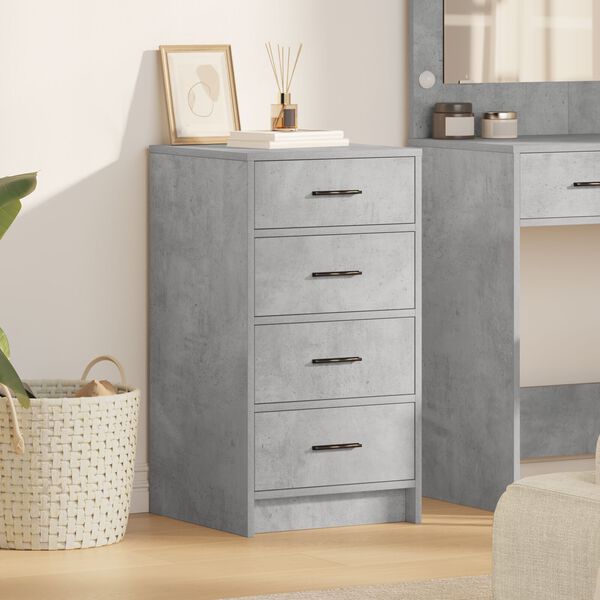 vidaXL Μπουφές Γκρι Σκυρόδεμα 40x41x75 εκ. Επεξεργασμένο Ξύλο