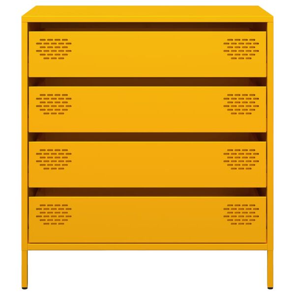 vidaXL Ντουλάπι Μουσταρδί 68x39x73,5 εκ. από Χάλυβα Ψυχρής Έλασης