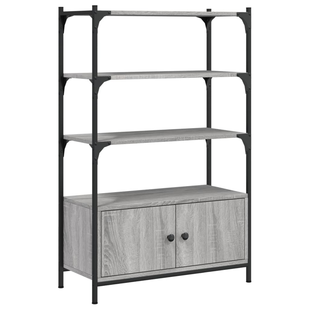 vidaXL Βιβλιοθήκη 3 Επιπέδων Γκρι Sonoma 70x30x109,5 εκ. Επεξεργ. Ξύλο