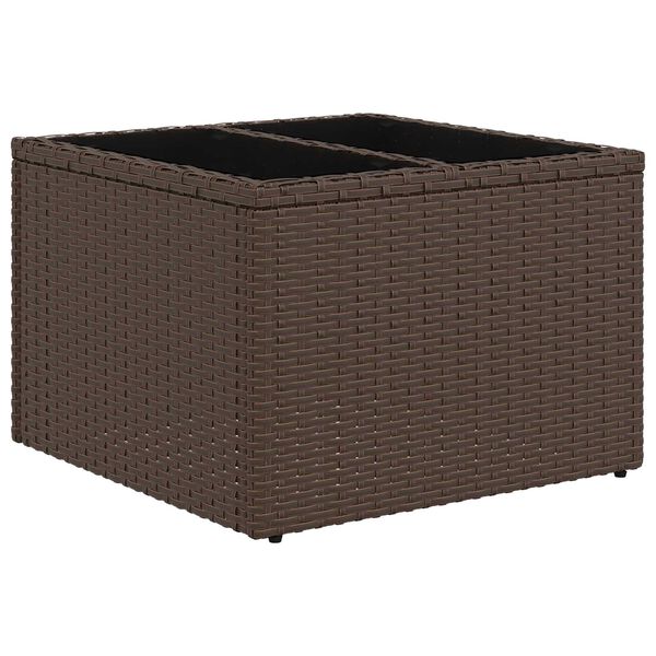 vidaXL Σετ Καναπέ Κήπου με μαξιλάρι 5 pcs Καφέ Πολυ ράταν