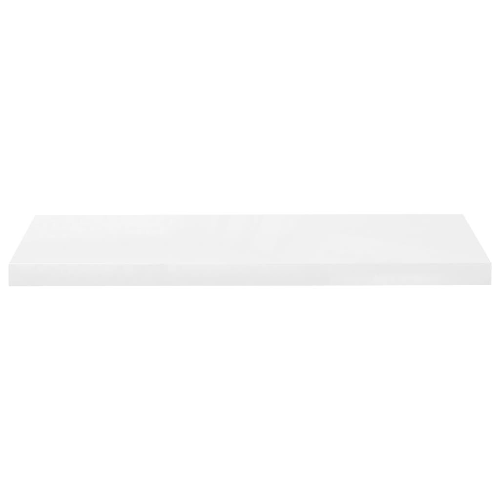 vidaXL Ράφι Τοίχου Γυαλιστερό Άσπρο 80x23,5x3,8 εκ. MDF