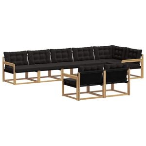 vidaXL &Sigma;&epsilon;&iota;&rho;ά &Kappa;&alpha;&nu;&alpha;&pi;έ &Epsilon;&xi;&omega;&tau;&epsilon;&rho;&iota;&kappa;&omicron;ύ &mu;&epsilon; &mu;&alpha;&xi;&iota;&lambda;ά&rho;&iota; 8 pcs &Lambda;&epsilon;&upsilon;&kappa;ό &kappa;&alpha;&iota; &Mu;&alpha;ύ&rho;&omicron;