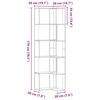 vidaXL Βιβλιοθήκη Γωνιακή 5 Επ. Λευκή 50x50x179εκ Επεξ. Ξύλο