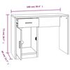 vidaXL Γραφείο με Συρτάρι & Ντουλάπι Γκρι Sonoma 100x40x73 εκ. Επ.Ξύλο