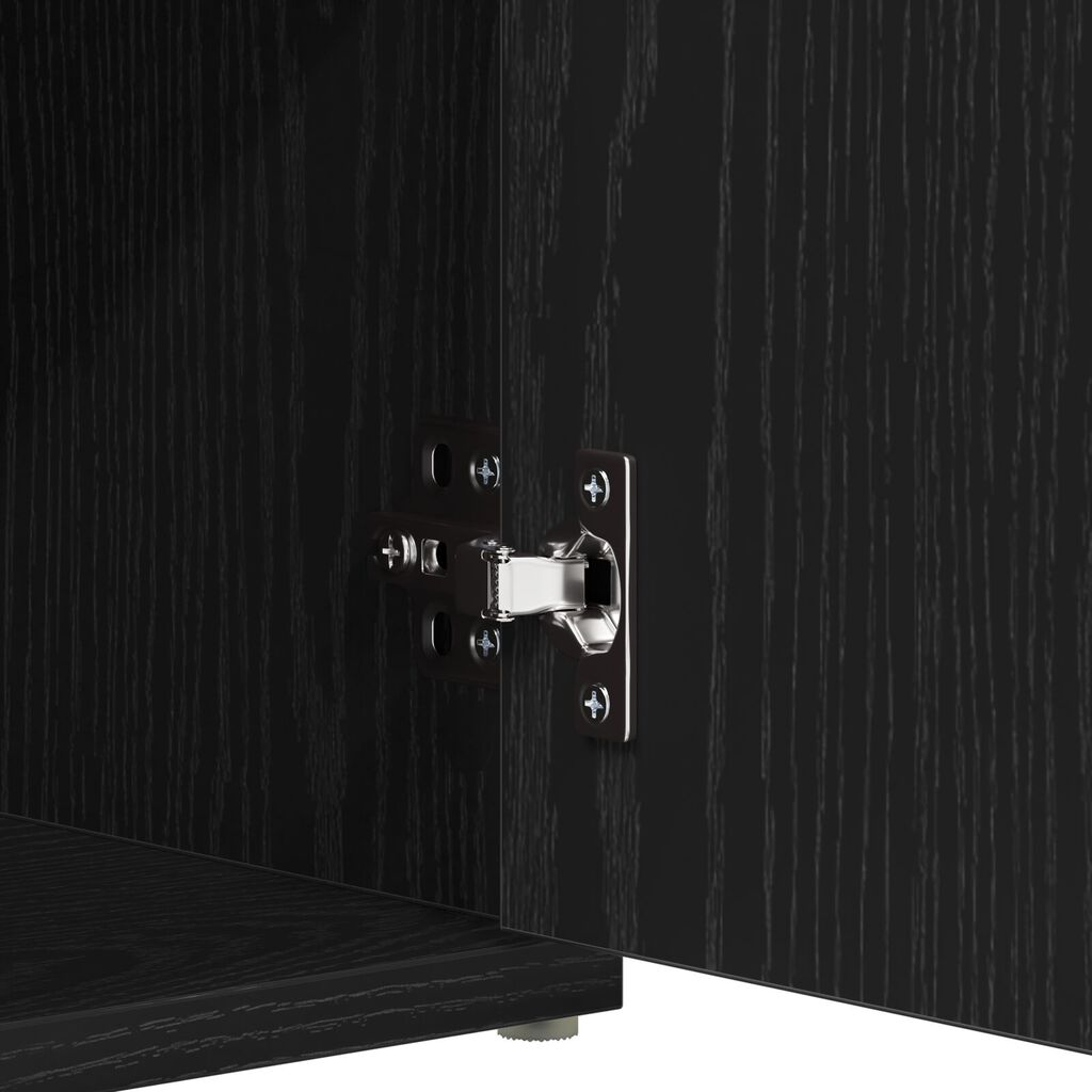 vidaXL Παγκάκι Αποθήκευσης Μαύρο Δρυς 100x30x48 εκ. Κατασκευασμένο ξύλο