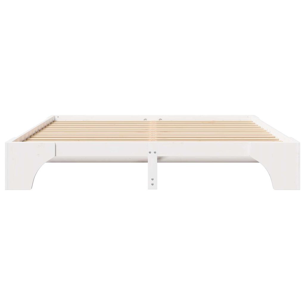 vidaXL Κρεβάτι Λευκό Ξύλο 180 x 200 εκ. Κρεβάτι Ορθογώνιο Μοντέρνο