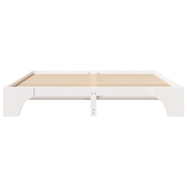 vidaXL Κρεβάτι Λευκό Ξύλο 180 x 200 εκ. Κρεβάτι Ορθογώνιο Μοντέρνο
