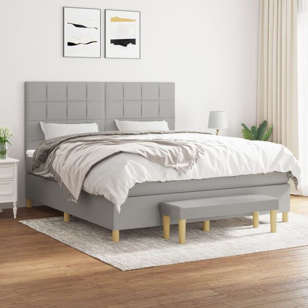 vidaXL &Kappa;&rho;&epsilon;&beta;ά&tau;&iota; Boxspring &mu;&epsilon; &Sigma;&tau;&rho;ώ&mu;&alpha; &Alpha;&nu;. &Pi;&rho;ά&sigma;&iota;&nu;&omicron; 160x200&epsilon;&kappa; &Upsilon;&phi;&alpha;&sigma;&mu;ά&tau;&iota;&nu;&omicron;