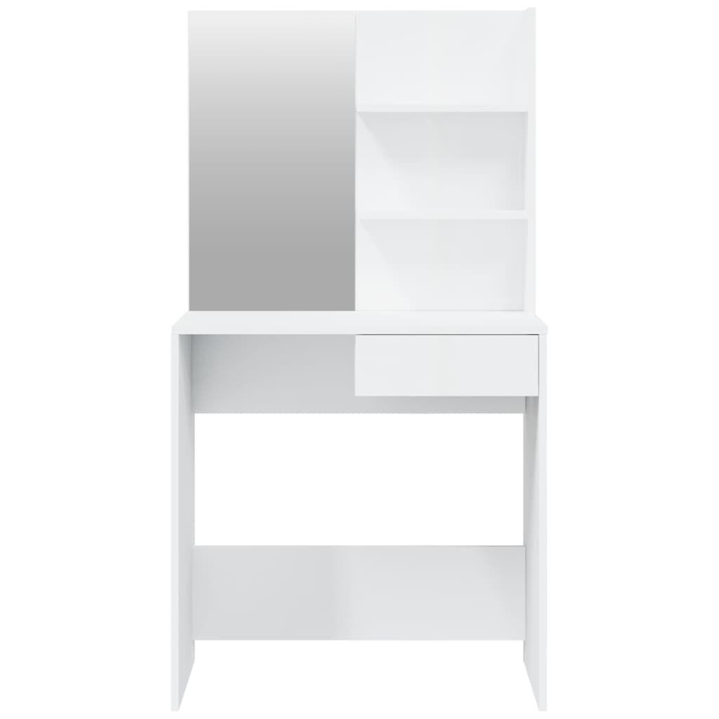 vidaXL Μπουντουάρ Σετ Γυαλιστερό Λευκό 74,5x40x141 εκ.