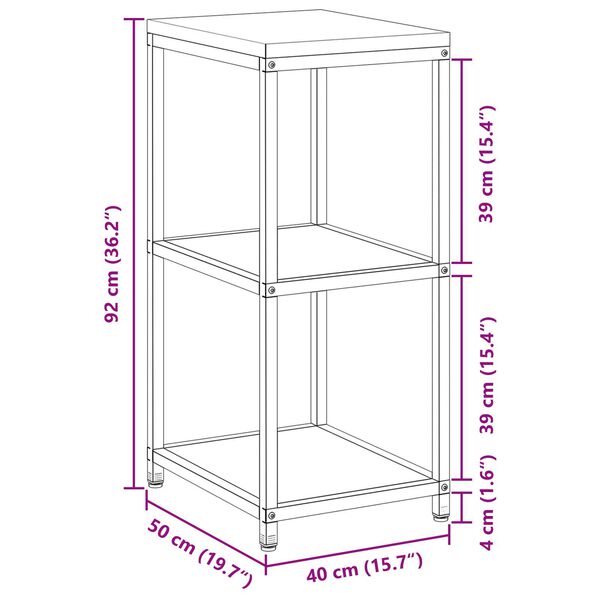 vidaXL Ράφι Αποθήκευσης Κουζίνας Ανθρακί 60 x 50 x 92 εκ. Ατσάλι