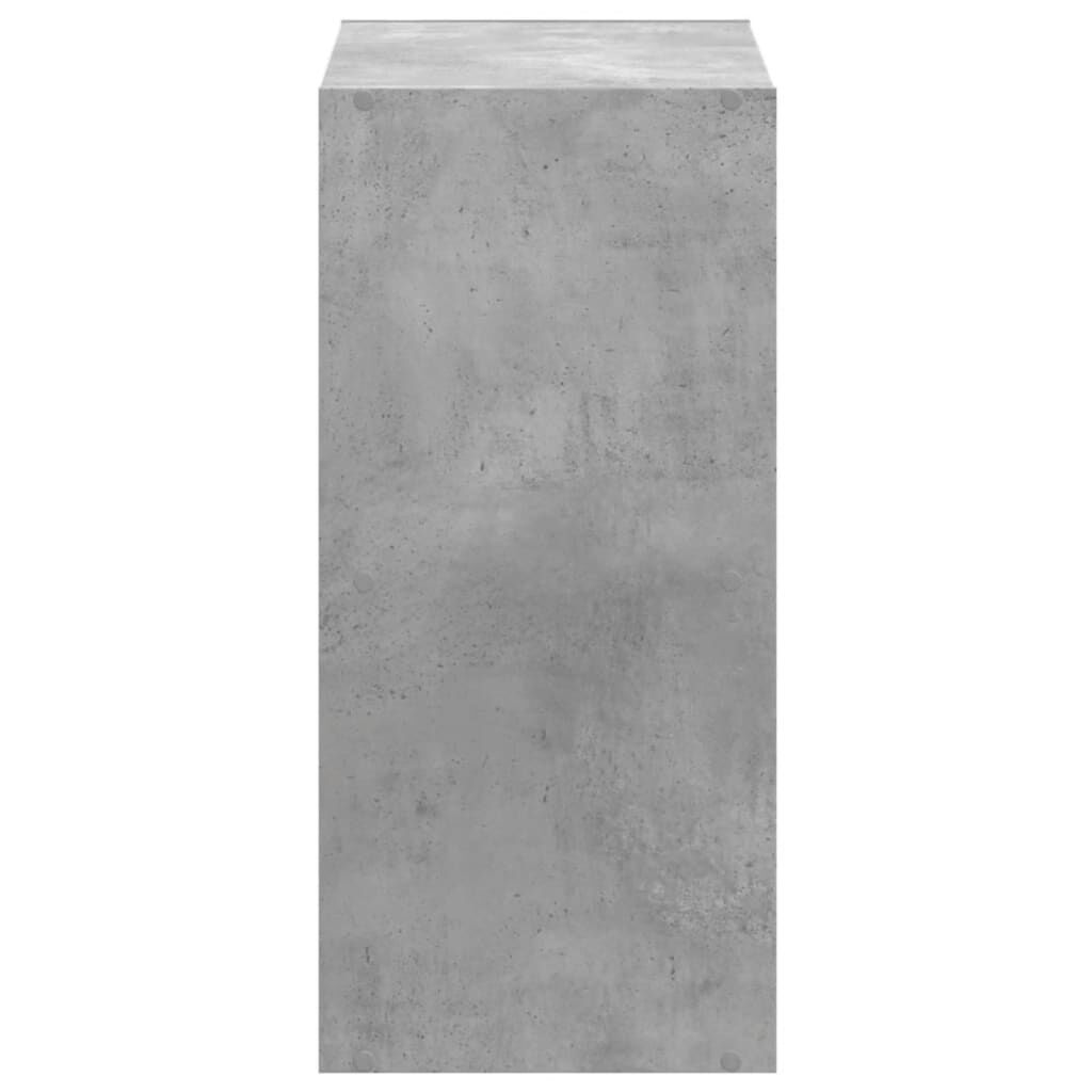 vidaXL Βιβλιοθήκη Γκρι Σκυροδέματος 68,5x32x68,5 εκ. Επεξεργ. Ξύλο