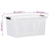 vidaXL Κουτιά Αποθήκευσης 2 τεμ. Διαφανή 14 Λίτρα με Καπάκια