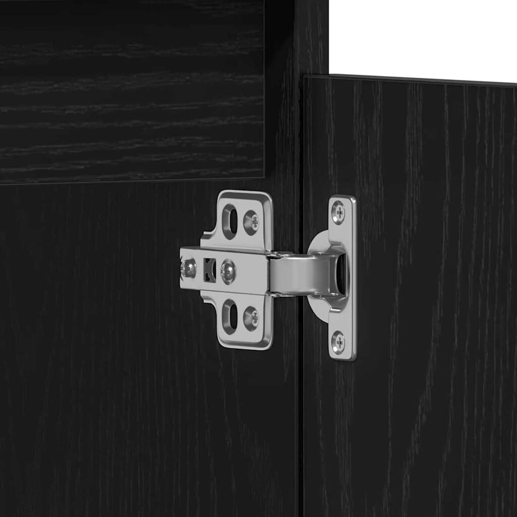 vidaXL Ντουλάπα Νεροχύτη Μαύρη Οξυά 65 x 33 x 60 εκ Επεξεργασμένο ξύλο