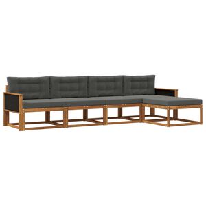 vidaXL &Sigma;&epsilon;&iota;&rho;ά &Kappa;&alpha;&nu;&alpha;&pi;έ &Epsilon;&xi;&omega;&tau;&epsilon;&rho;&iota;&kappa;&omicron;ύ &mu;&epsilon; &mu;&alpha;&xi;&iota;&lambda;ά&rho;&iota; 5 pcs &Phi;&upsilon;&sigma;&iota;&kappa;ό &kappa;&alpha;&iota; &Alpha;&nu;&theta;&rho;&alpha;&kappa;ί
